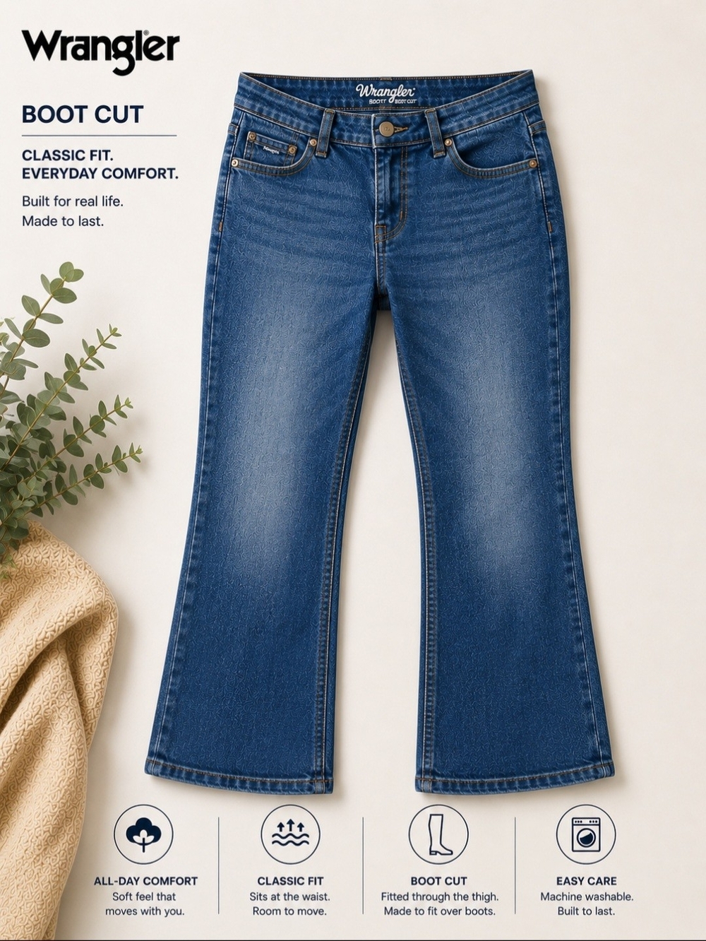 Wrangler Women's Medium Blue Bootcut Jeans